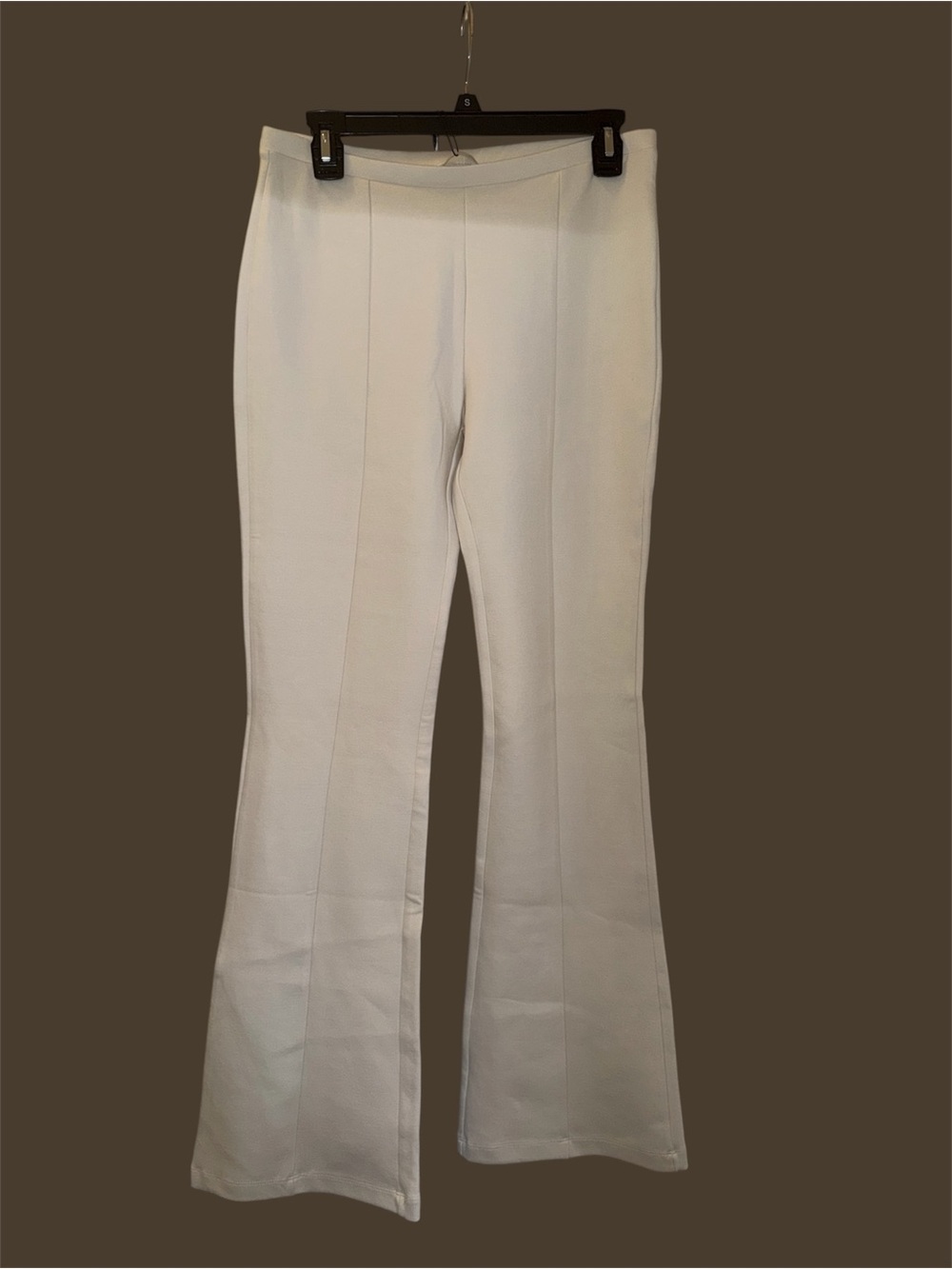 Zara Cream Boot-Cut Knit Pants